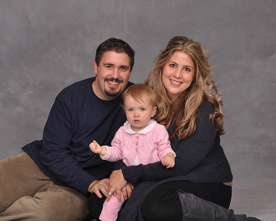 Portrait of parents with baby